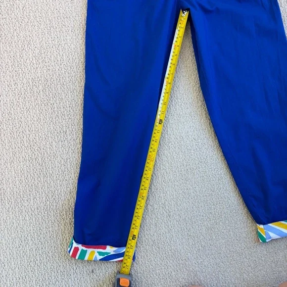 Art to Wear by Ken Done VNTG Blue High Waisted Pleated Tapered Pants Size Small - Picture 11 of 16